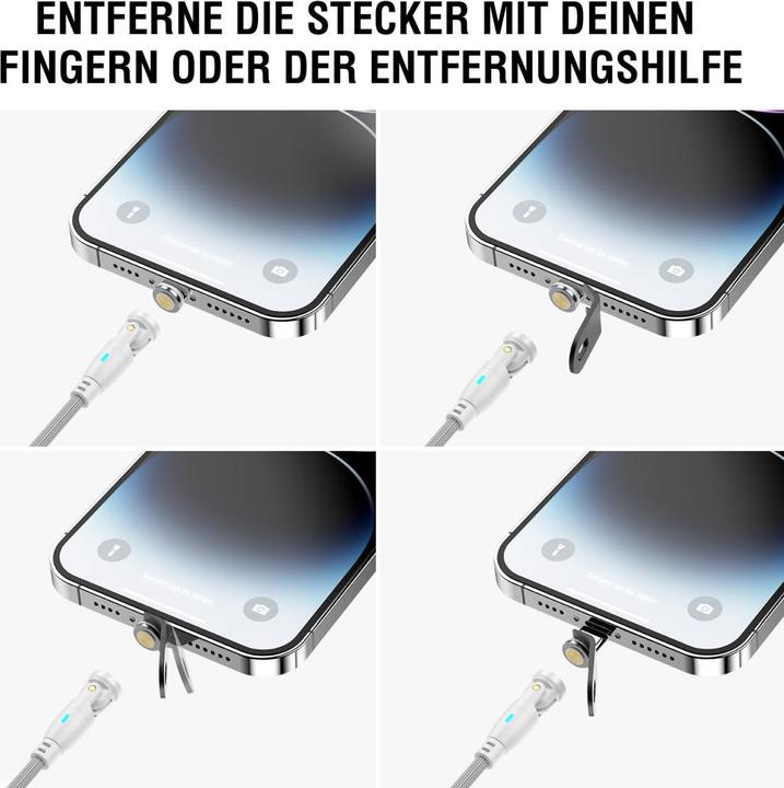 Produktbild 4smarts USB-C/A 540° Magnetkabel GravityCord (1.80 m, USB 2.0)