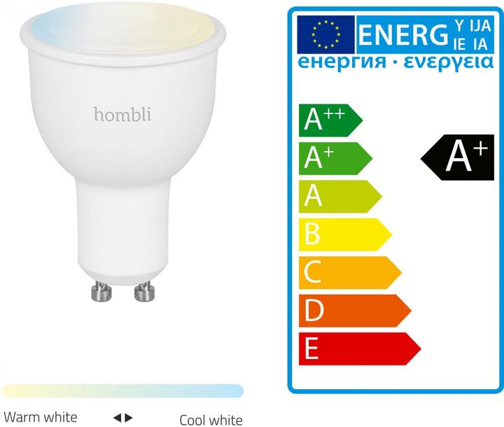 Energie-Label Hombli Smart Spot CCT (GU10, 4.50 W, 380 lm, 1 x, F)