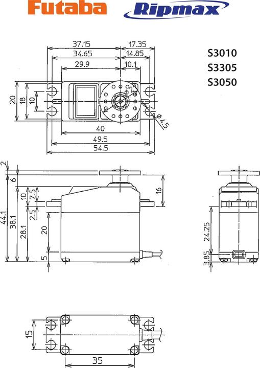 Actual product image Futaba Servo S3305