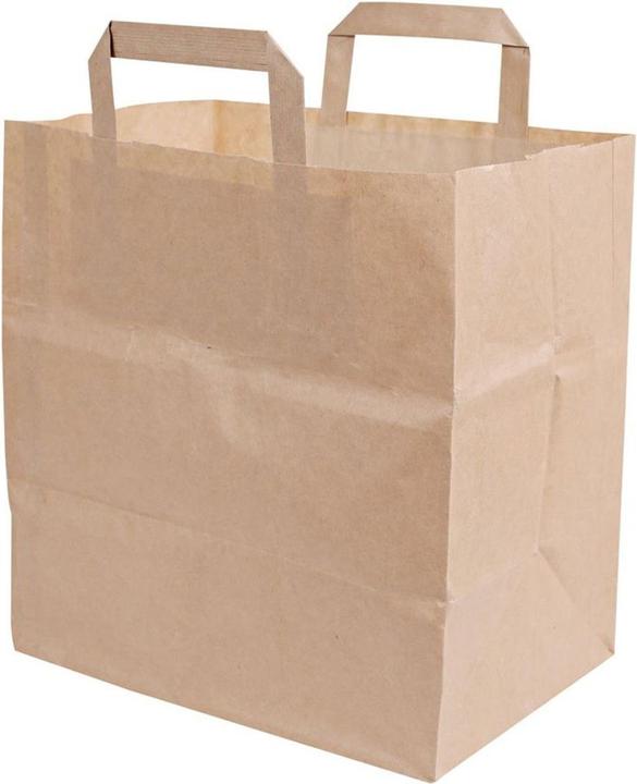 Produktbild Naturestar Papiertragetaschen Bio 180x80x220mm braun Kraftpapier VE=250 Stück (250 Stück)