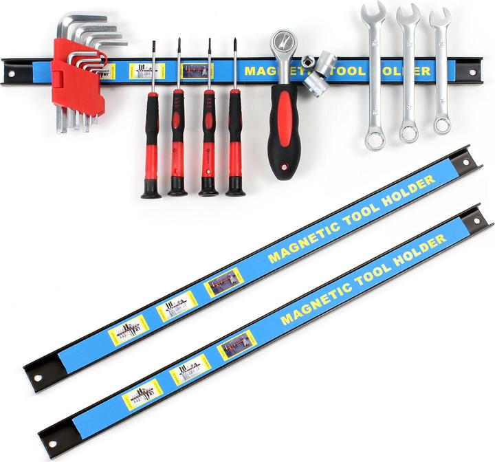 Produktbild Wiltec Magnetleiste 3er Set 46cm Werkzeughalter Werkstatt Schiene Wandhalterung