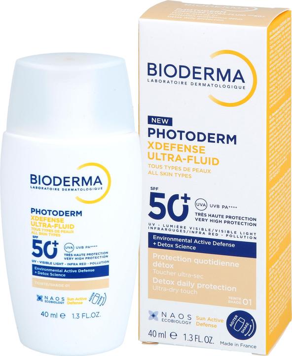 Actual product image Bioderma Photoderm Xdefense Ultra Fluid SPF 50+ 40ml Shade 01 - Very Light (Sun cream face, SPF 50+, 40 ml)