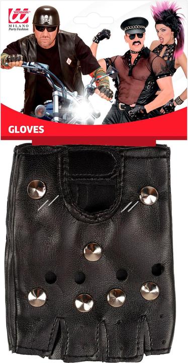 Actual product image Widmann FINGERLOSE NIETENHANDSCHUHE in Lederoptik