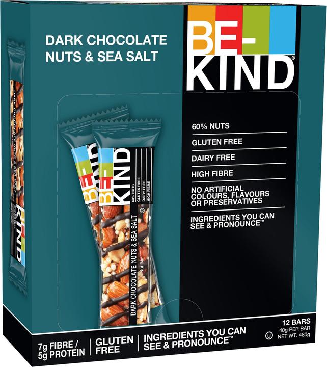 Be-Kind Cioccolato fondente, noci e sale marino (480 g)