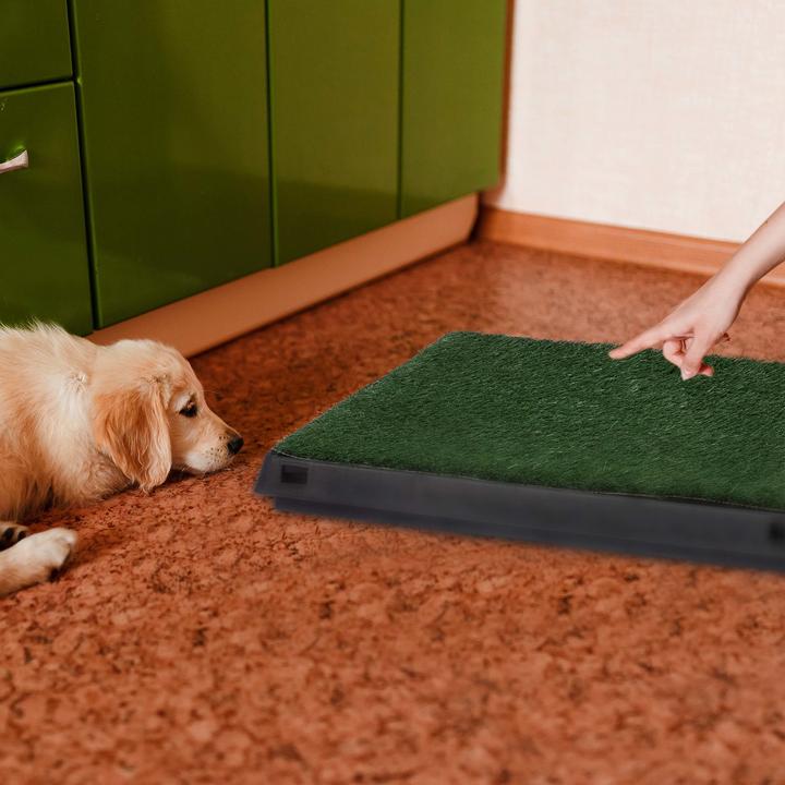 Immagine prodotto Relaxdays Lettiera per cani con Erba Sintetica, per Interni (Gabbia per cani)