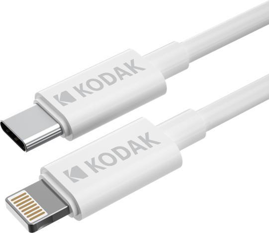 Produktbild Kodak cable usb 1m usb c lightning blanco (1 m, 5 W)