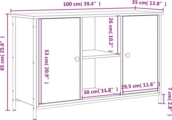 Actual product image VidaXL Daisy (100 x 35 x 65 cm)