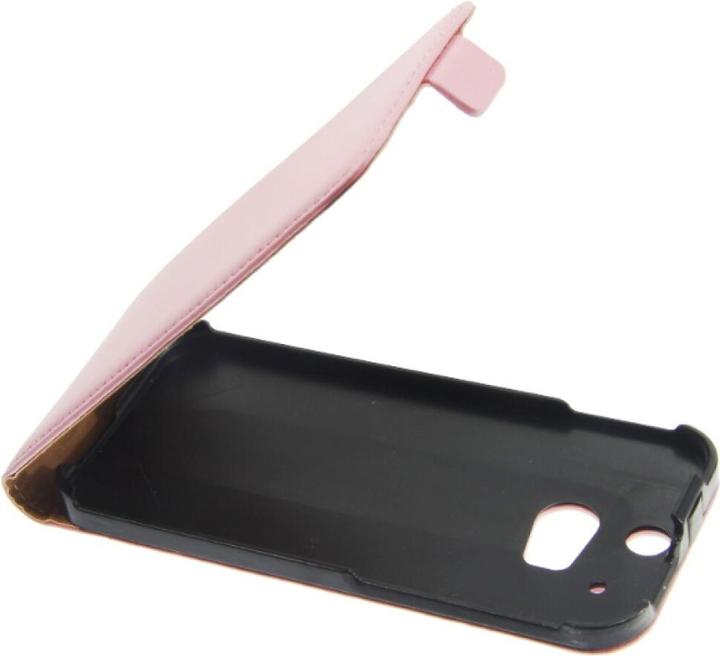Produktbild OEM Slim Leder Flip Case HTC One M8 pink (HTC One (M8), HTC One M8s)