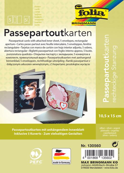 Produktbild Folia Passepartouts 220g/m², rechteckige Stanzung (5 Stk.)