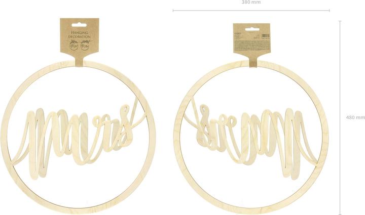 Immagine prodotto Partydeco Accessorio per feste Mrs Mr D: 38 cm, 2 pezzi, Marrone