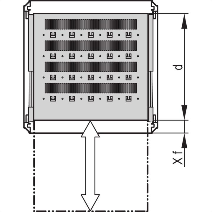 Image du produit Schroff Novastar Boîte de rangement 19" ext. 2U 1000T 7021