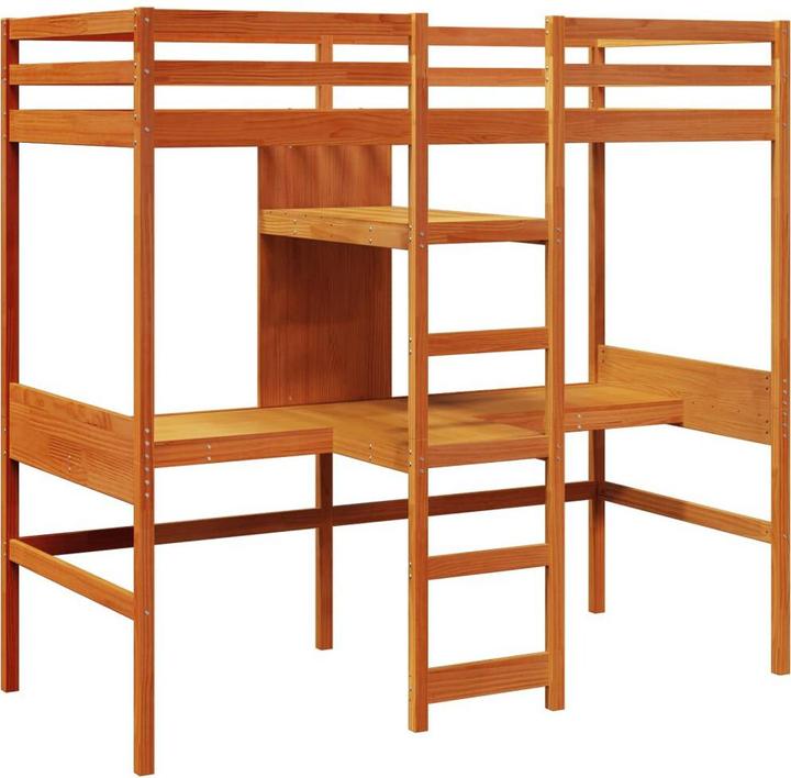 Image du produit VidaXL Lit mezzanine avec bureau & rangements (90 x 200 cm)