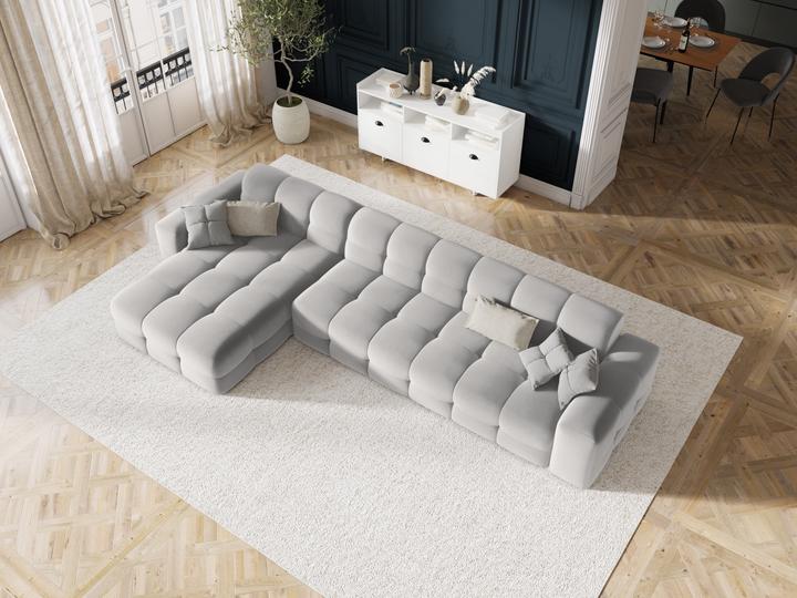 Actual product image Micadoni Velvet Left Corner Sofa, "Kendal", 5 Seats, 357x173x79Made in Europe (Corner sofa)