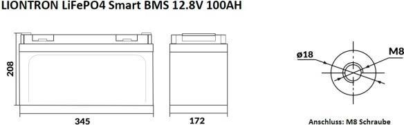 Image du produit Liontron LX Smart BMS 12,8V 100Ah Arctic (12.80 V, 100 Ah)
