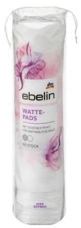 Actual product image dm ebelin Cotton pads with silk extract