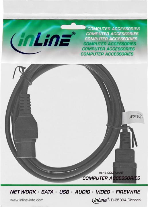 Produktbild InLine Netzkabelverlängerung (1 m, C14)