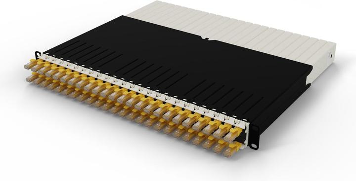 PATCHBOX one / 8RU / Cat 6A, UTP, 0.8 m, Gelb (U/UTP, CAT6a, 0.80 m)