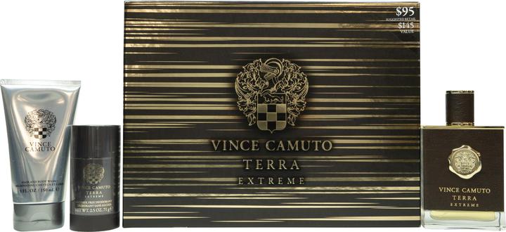 Produktbild Vince Camuto Terra Extreme Eau de Parfum Spray Köln für Männer Geschenkset Braun (Parfum set)