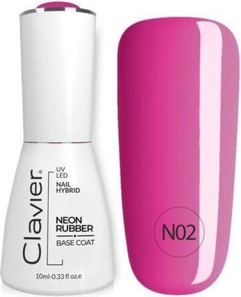 Immagine prodotto Clavier Luxury Nail Neon Gomma Base N02 10Ml (Smalto per unghie effetto gel)