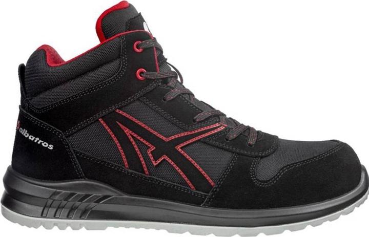 Actual product image Albatros CLIFTON MID SRC 638700210000043 Safety boot S3 Shoe size (EU): 43 Black, Red 1 (S3, 43)