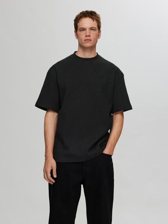 Produktbild Selected Homme Relaxed Fit Waffelmuster T-Shirt (S)