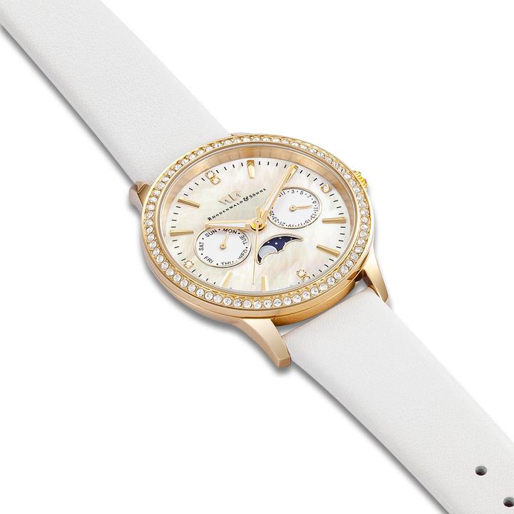 Image du produit Multifonctions Amidala en cuir véritable or jaune - 34116 (Montre analogique, 38 mm)