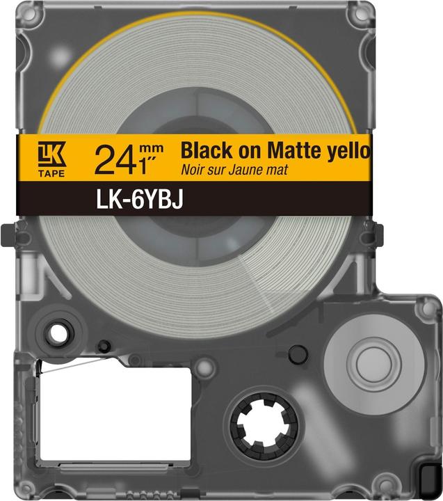 Actual product image Epson Matte Yellow/Black 24mm LK-6YBJ (2.40 cm, Yellow)