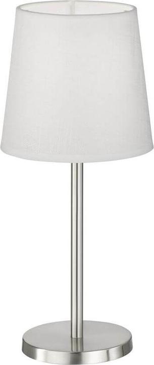 Produktbild FHL easy FHL Eve Tischlampe, Tischleuchte E14 Leinen-Stoffschirm weiss nickel