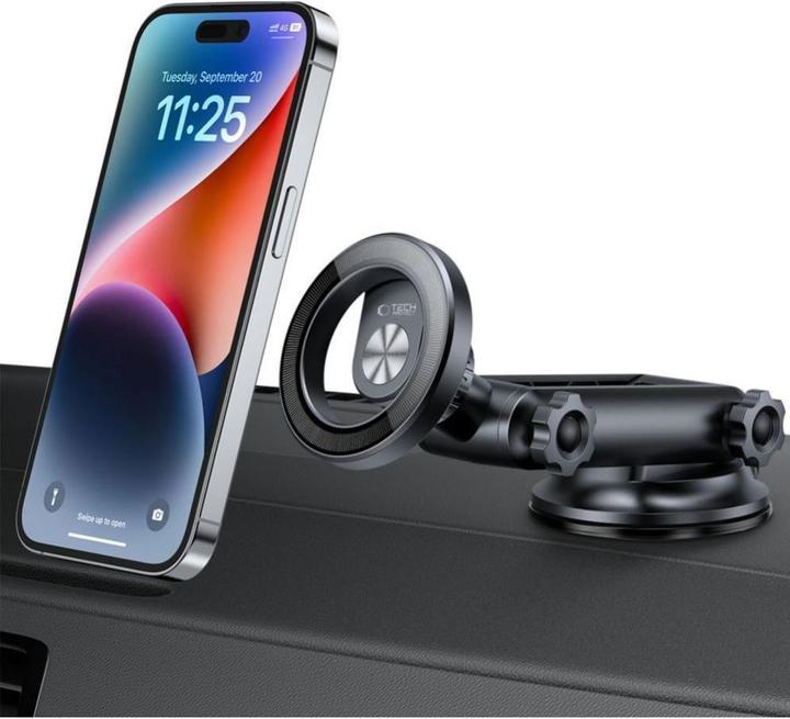 Actual product image Tech-Protect N53 car phone holder with MagSafe on the dashboard - black