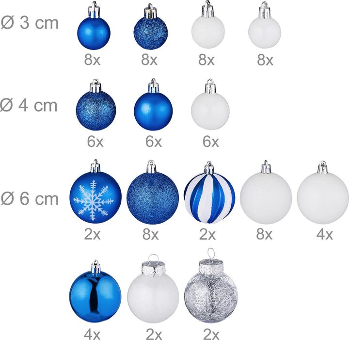 Produktbild Relaxdays Weihnachtskugeln-Set (1 -teilig)