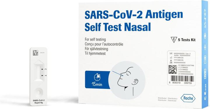 Produktbild Roche SARS CoV-2 Antigen Patient Nasal (5 x)