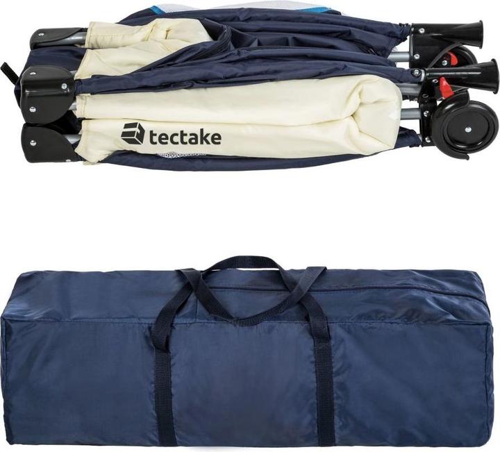 Produktbild tectake Kinderreisebett Hund mit Wickelauflage und Transporttasche