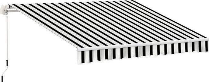 Produktbild Swisshandel24 Balkonmarkise, 3,95x2,45x3,50 m, UV-beständig, für alle Oberflächen, mit Handkurbel, Alu, Polyester (2.45 m)
