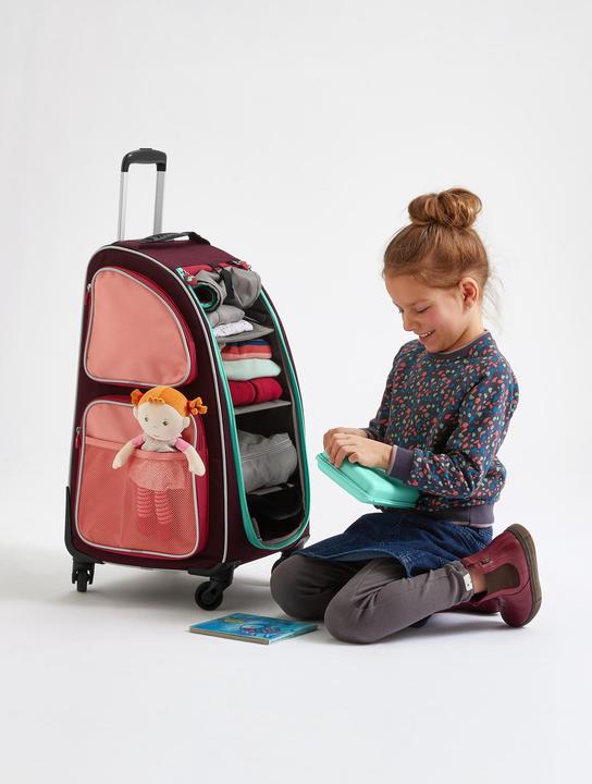 Actual product image Haba Kinderkoffer Rolltrolley mit Trolleytasche und Kulturbeutel