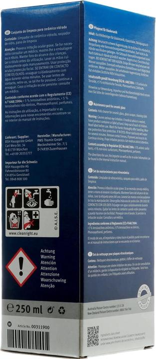 Actual product image Siemens Care set for glass ceramic hobs