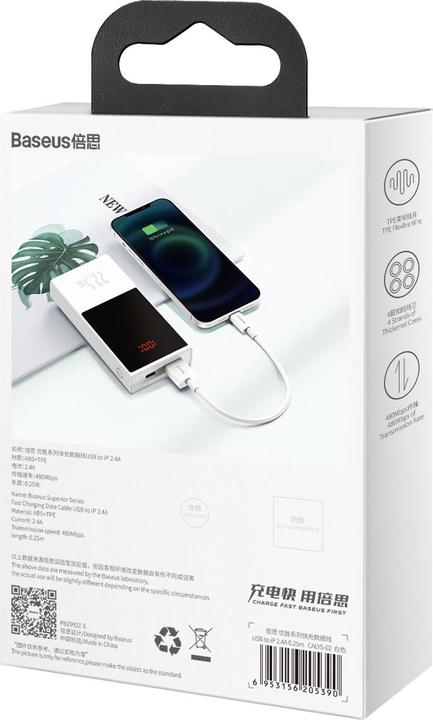 Produktbild Baseus USB Typ A – Lightning (0.25 m, USB 2.0)