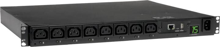 Produktbild Eaton Tripp Lite Series PDU Switched 200V - 240V 2.3/2.9kW 15A C13 8 Outlet C14 1URM TAA - Horizontal ra