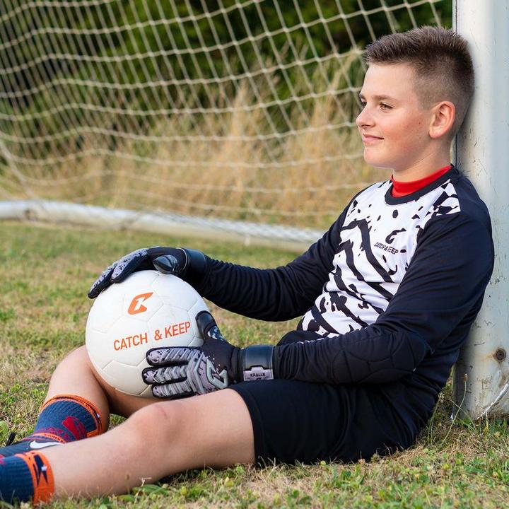 Produktbild Catch & Keep Fussballhandschuhe Kralle Splash Gr. 6 Grau Torwart Keeper Goalie Handschuhe (6)