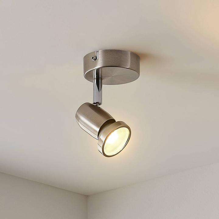 Produktbild Elc Simano LED-Strahler, nickel, 1-flammig (430 lm, GU10)