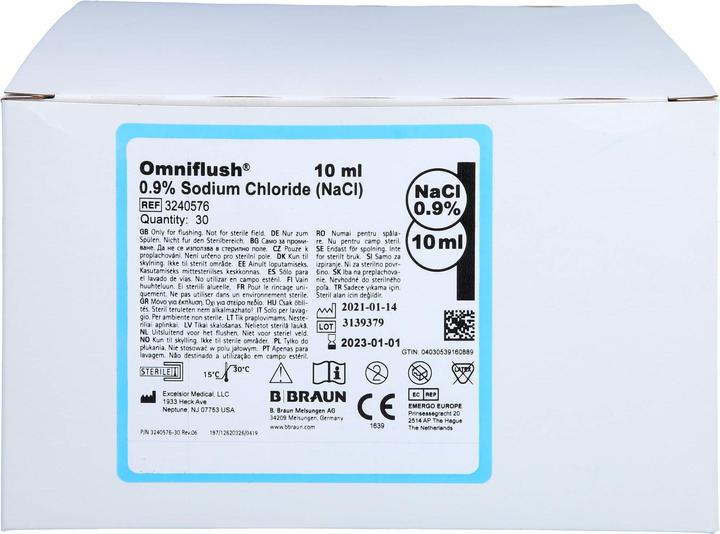 Produktbild B.Braun OMNIFLUSH 10 ML NACL FERTIGSPRITZE, 30 St FER