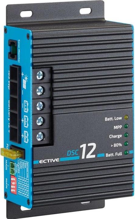 Ective MPPT Solar charge controller DSC12 Solar controller 165WP 12A for 2 12V batteries PV