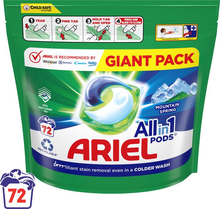 Ariel Tutto in uno (72 Cicli di lavaggio)