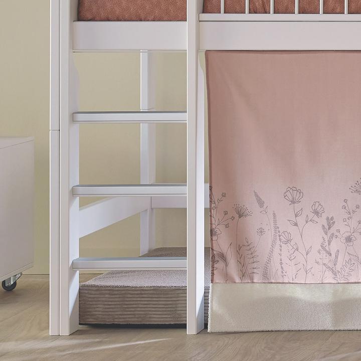 Image du produit Lifetime Kidsrooms 4 en 1 Lit mi-hauteur avec toit en tissu, Happy Rabbit avec sommier à lattes standard