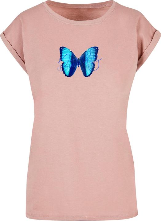 Merchcode Ladies Butterfly Blue Extended Shoulder Tee - 111649 (S)