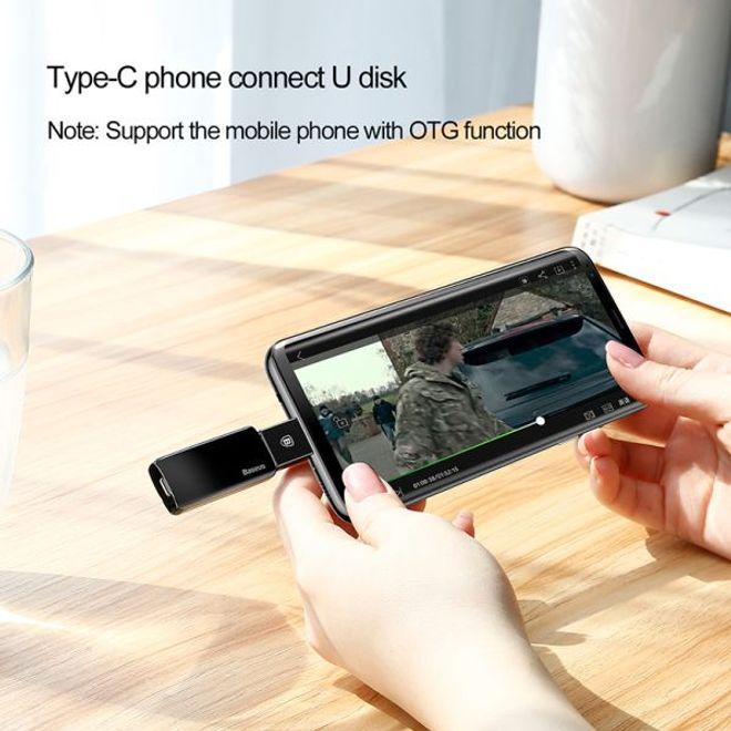 Actual product image Baseus Exquisite OTG (USB Type C, USB-A)