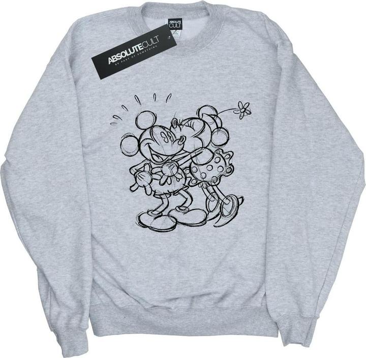 Disney Mickey And Minnie Mouse Kiss Sketch Sweatshirt Jungen