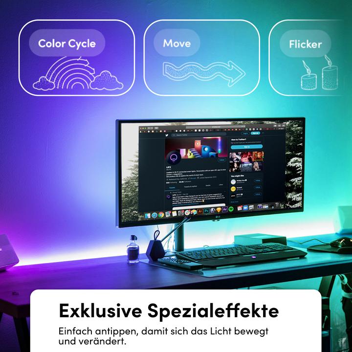 Image du produit Lifx Kit de démarrage complet Z Strip (RGB, 200 cm, Intérieur)