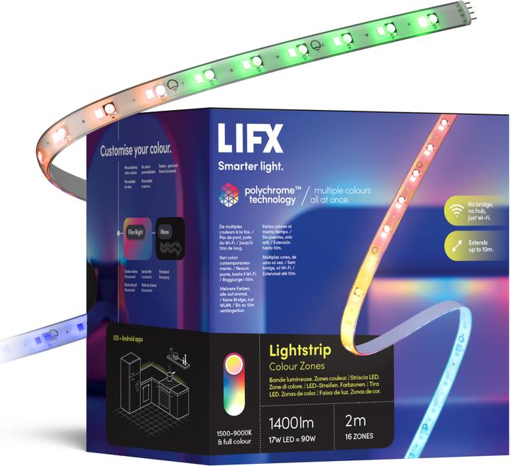 Image du produit Lifx Kit de démarrage complet Z Strip (RGB, 200 cm, Intérieur)