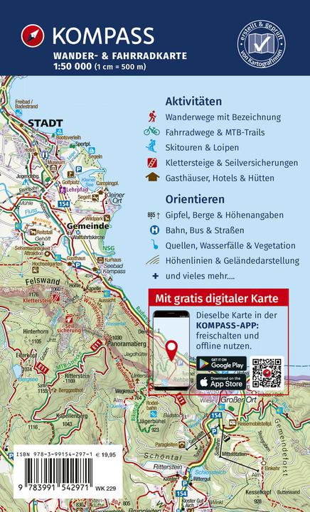 Produktbild Wanderkarten-Set 229 Salzkammergut (2 Karten) 1:50.000