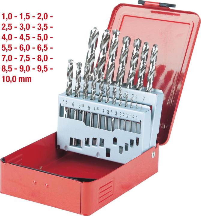 Actual product image KS Tools HSS-G Twist Drill Set (1.0 mm)